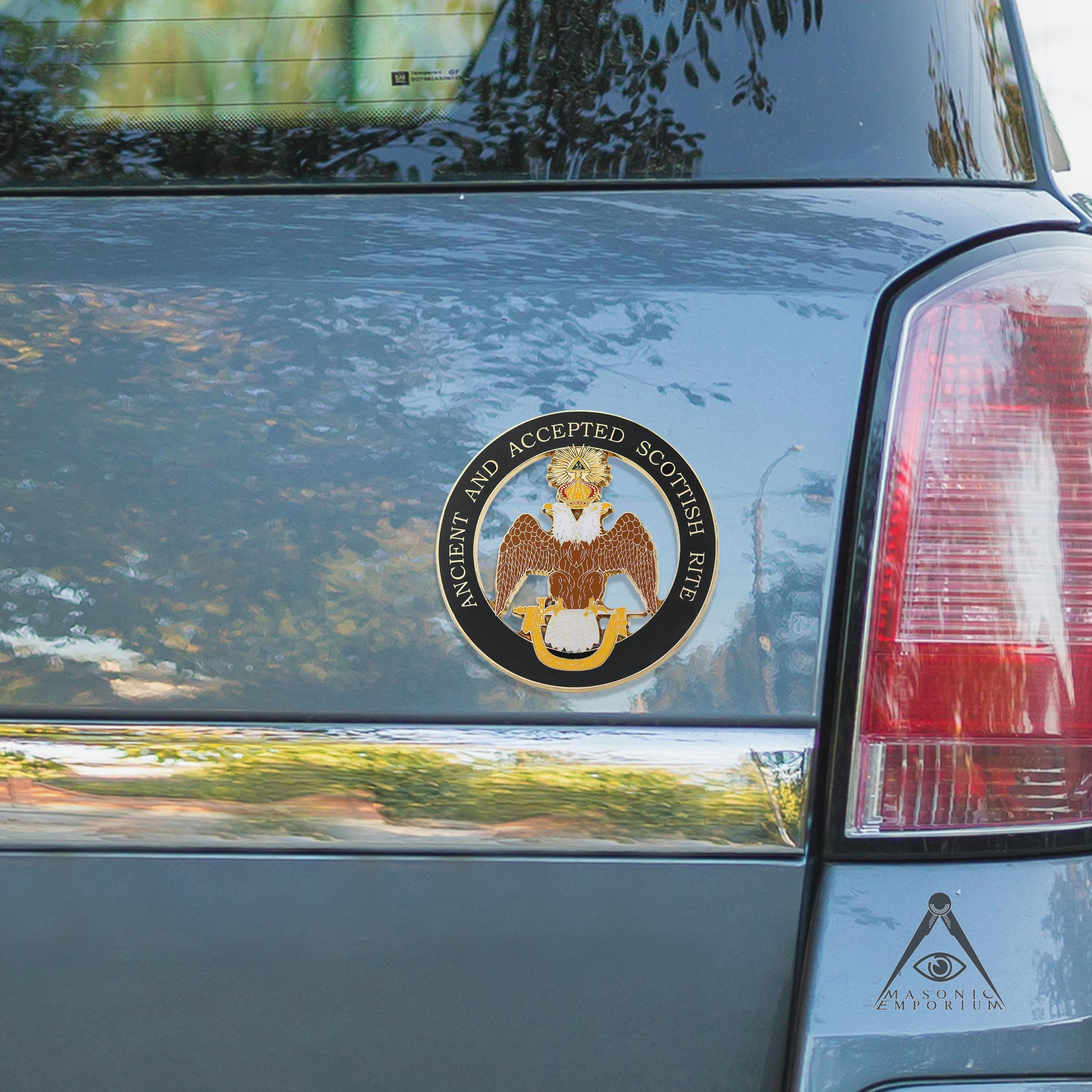 Sovereign Grand Inspector General Car Emblem Freemason 3" Cut-out Auto Emblem Ma - Foto 13