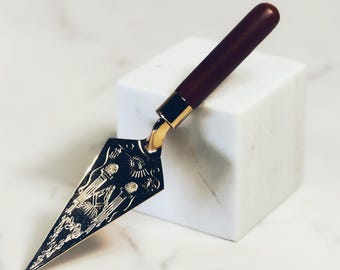 Engraved, Decorative Masonic Gift Trowel