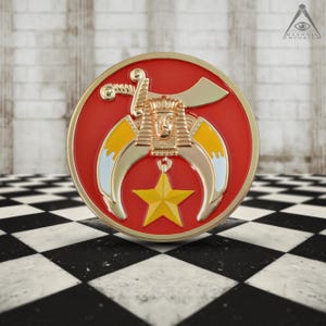 Czerwony emblemat Shriner Auto