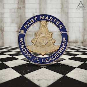 Past Master Leadership Masonic Auto Emblem