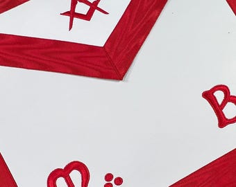 フリーメイソン 赤と白のエプロン マスターメイソンワードメイソンエプロン - 赤と白 - Etsy 日本