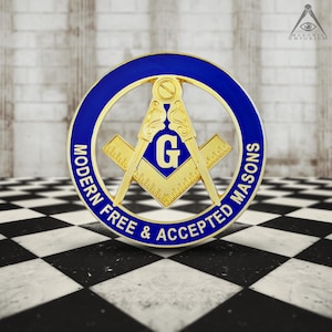 Modern Free and Accepted Masonic Auto Emblem