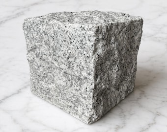 Weißer grober Marmor Masonic Cube - 6 "Stein
