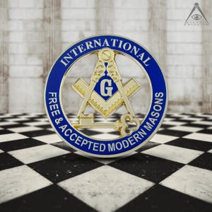 International Free and Accepted Modern Masons Masonic Auto Emblem