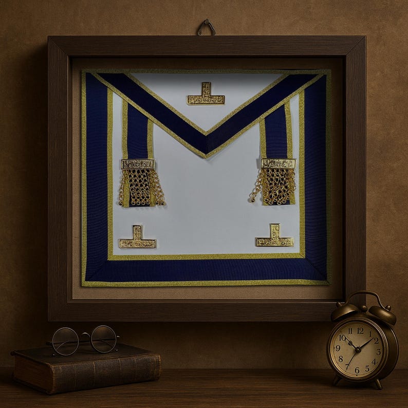 Installed Master Mason Masonic Apron – [blue & White] - Etsy