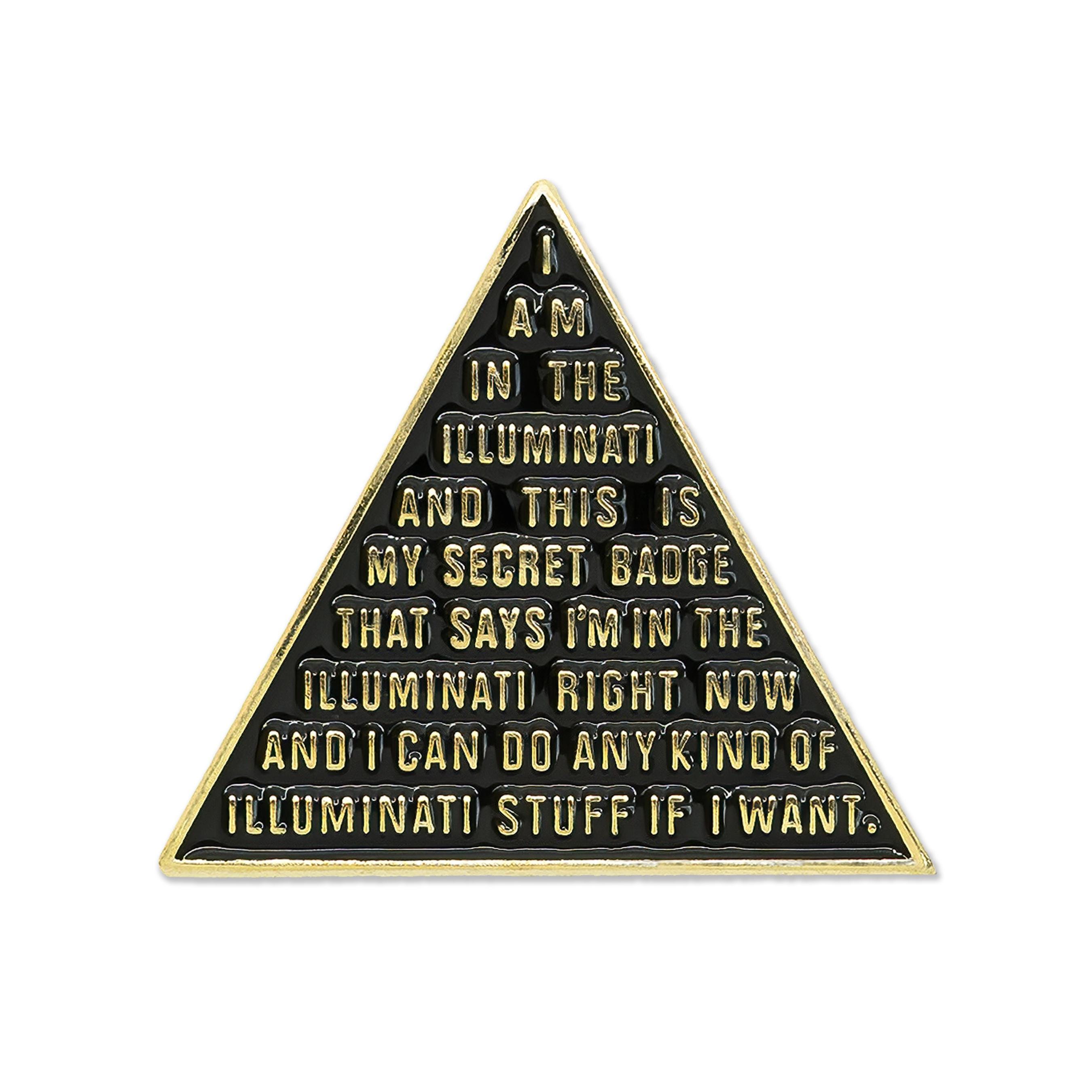 Pyramid Pin Illuminati Pyramid Lapel Pin - Black and Gold - 1 Inch Tall - Etsy