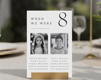 Seating Chart Cards When We Were Table Numbers Seating Chart Wedding Signage Seating Chart Template Editable Table Seating Chart Number