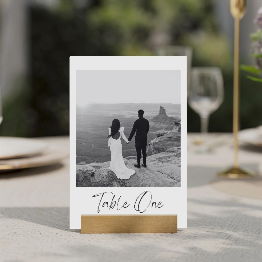 Custom Polaroid, Wedding Table Numbers, Photo Table Numbers, Table
