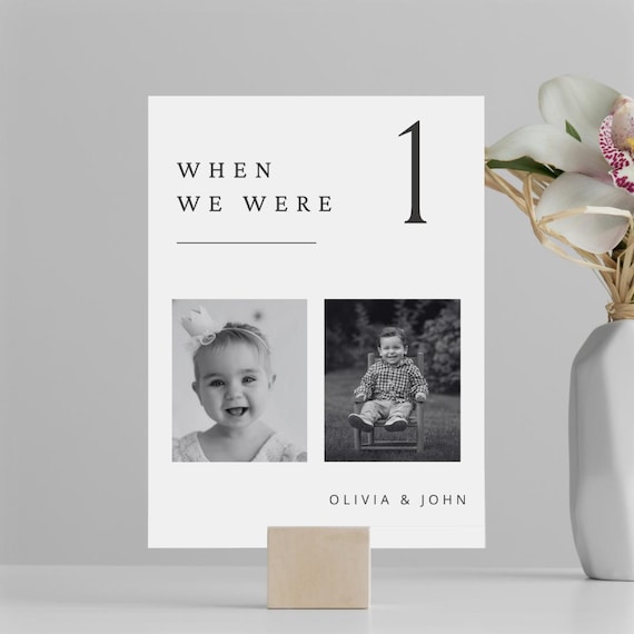 Wedding Table Numbers Cards When We Were Table Numbers Wedding Photo Table Numbers Template Reception Table Numbers Wedding Must Haves