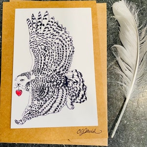 Love cards for Mothers Day and more Hummingbirds with buttons and thread hand made valentines day card hand signed by artist owl