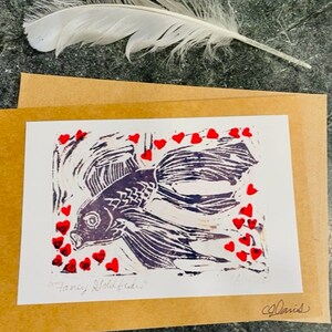 Love cards for Mothers Day and more Hummingbirds with buttons and thread hand made valentines day card hand signed by artist fish