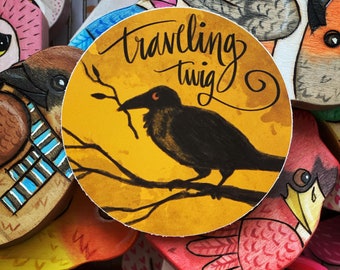 Traveling Twig Vinyl Sticker