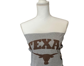 Camiseta de tirantes reciclada de los Texas Longhorns, camiseta reciclada de los Texas Longhorns, camiseta de tirantes de los Longhorns