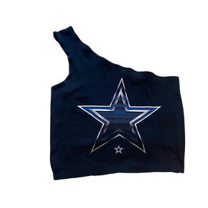 Upcycled Dallas Football Shirt, Cowboys Cropped T-Shirt, Cowboys Crop Top, Cowboys Shirt