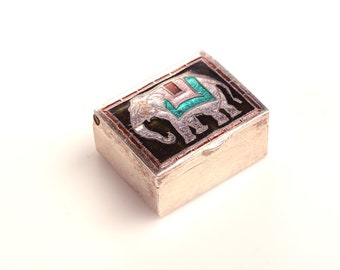 Silver and Cloisonné Enamel Pill Box:  A Small Work of Art