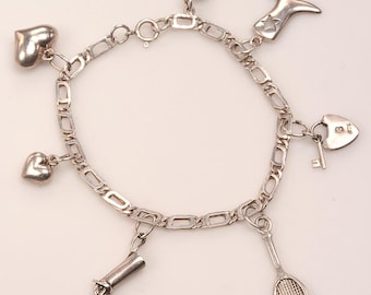 All Sterling CHARM BRACELET with lots of room for additions