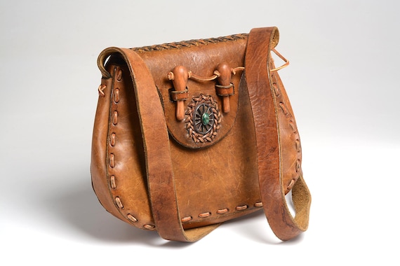 NATIVE AMERICAN handbag, all hand crafted leather handbag