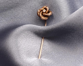 Victorian 10kt Gold Pin, Set With a True 3 point Diamond: STICKPIN Stick Pin