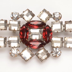 Bold Art Deco VAUXHALL Mirrored Glass Brooch: 1.5 inches x 2.5 inches image 4