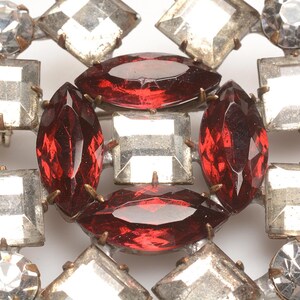 Bold Art Deco VAUXHALL Mirrored Glass Brooch: 1.5 inches x 2.5 inches image 5