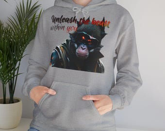 Cyber Monkey Hoodie | Futuristic streetwear style for rebels | Unisex hoodie