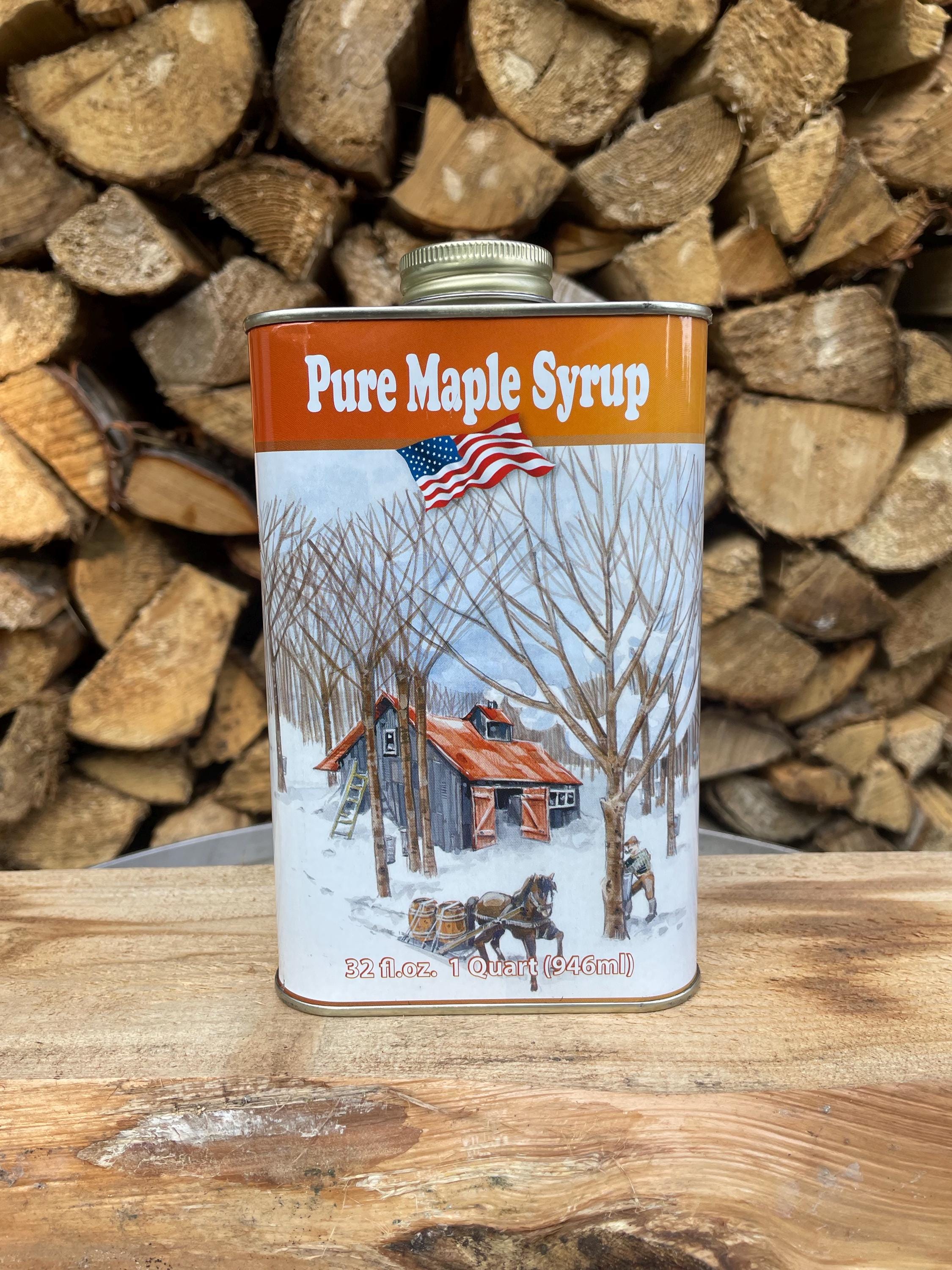 Pure Maple Syrup Vt Pure VT Grade A Wood Fired Maple Syrup in a Quart Tin Container - Etsy