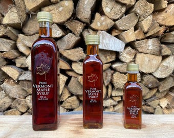 Jarabe de arce cocido en horno de leña de grado A de VT