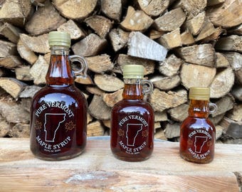 Jarabe de arce cocido en horno de leña de grado A de VT