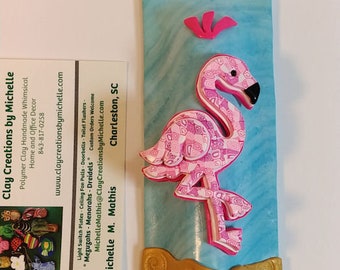 Flamingo Mezuzah Case