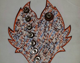 Fox - Silhouette Menorah - Orange / Blue / Brown