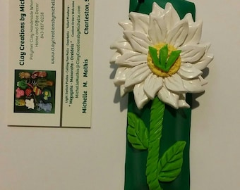 White Daisy Flowers - Mezuzah Case