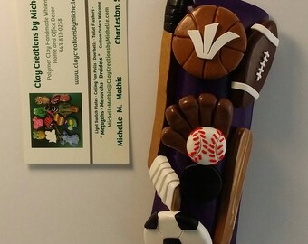 Multi Sport Mezuzah Case - purple