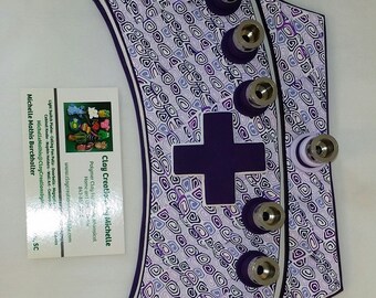 Nurse RN LPN  Silhouette Menorah - Purple Retro