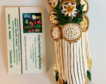 Dream Catcher Mezuzah - multi circles with feathers and leaves