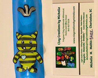 Green Baby Monster Mezuzah Case