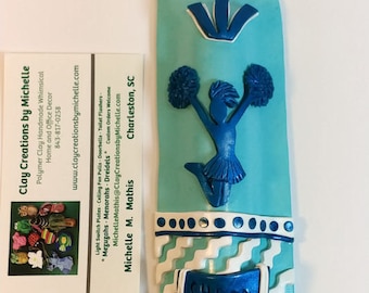 Cheerleader Cheer Teal Turquoise - Mezuzah Case
