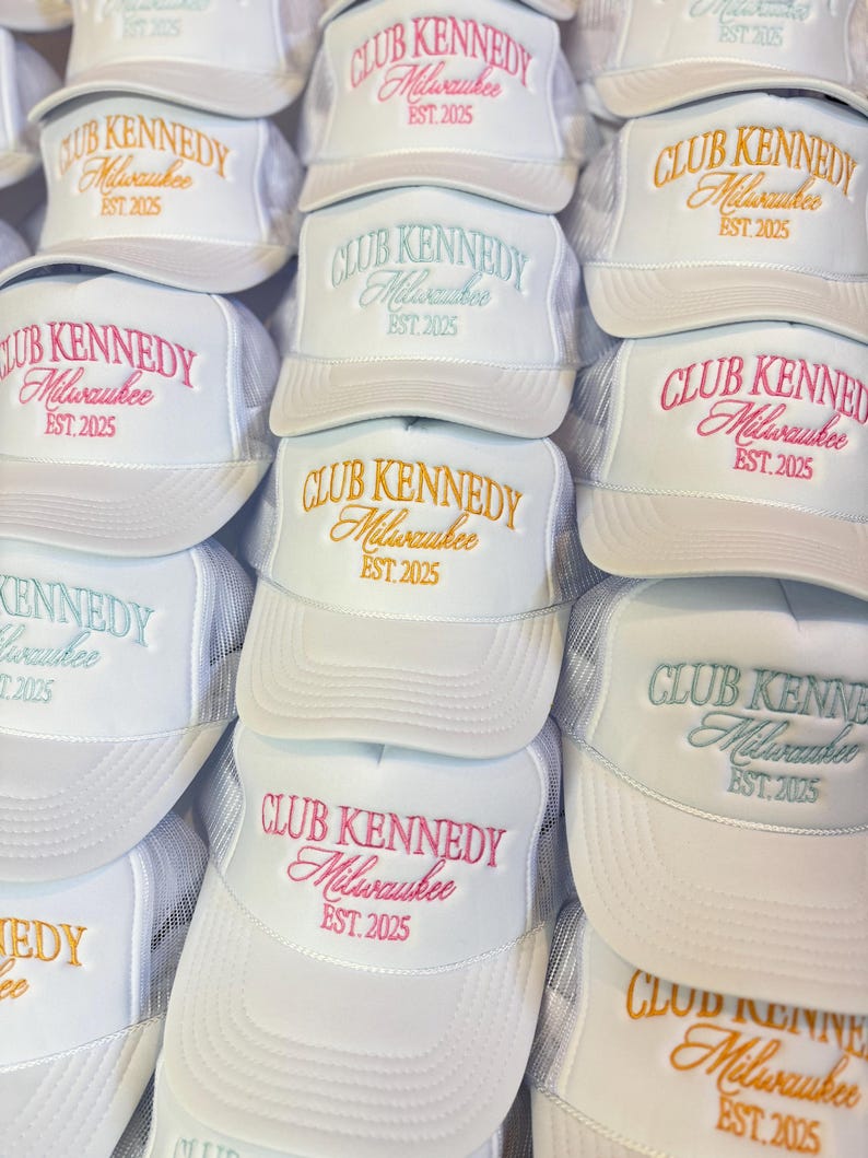 Custom Embroidered Trucker Hats: Wedding & Party Favors - Bulk Order image 11