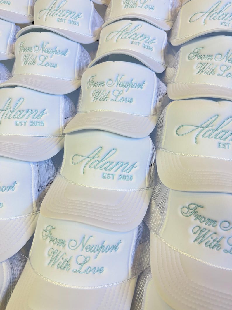 Custom Embroidered Trucker Hats: Wedding & Party Favors - Bulk Order image 15