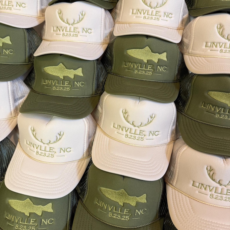 Custom Embroidered Trucker Hats: Wedding & Party Favors - Bulk Order image 8