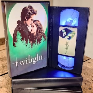 VHS led lamp Twilight Inspired - Handmade cult movie vampires gift decor