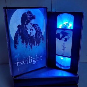 VHS led lamp Twilight Inspired - Handmade cult movie vampires gift decor