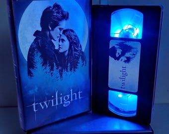 VHS led lamp Twilight Inspired - Handmade cult movie vampires gift decor