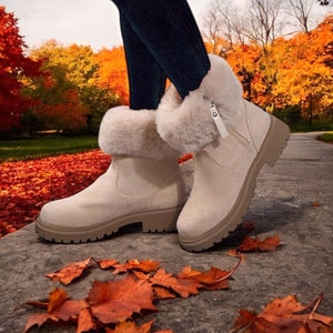 Fur snow boots uk clearance