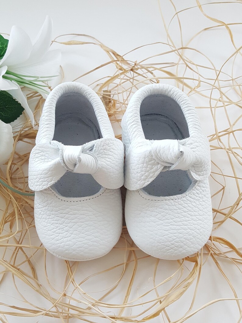 Custom Name Leather Baby Shoes, Handmade Real Leather With Personalized