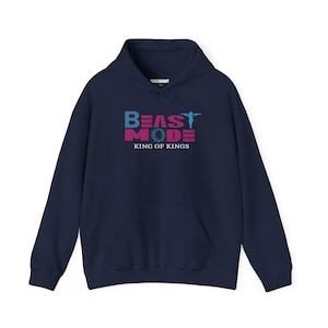 Felpa con cappuccio unisex Beast Mode: felpa da palestra in misto cotone