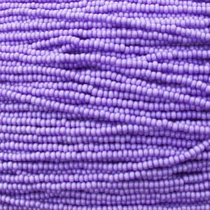 8/0 Opaque Lilac Pearl Terra Colorfast Czech Glass Seed Bead Strand CW93 image 1