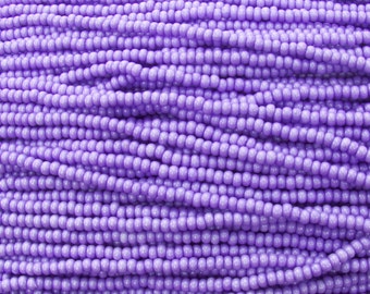 8/0 Opaque Lilac Pearl Terra Colorfast Czech Glass Seed Bead Strand (CW93)