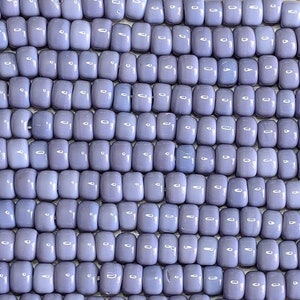 9 x 6 mm (3 mm Loch) Krähenperlen aus opakem Glas - 12 Zoll Strang (ICB29)