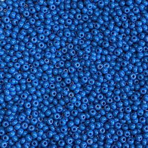 6/0 Opaque Denim Blue Czech Glass Seed Beads 20 Grams (6CS285)