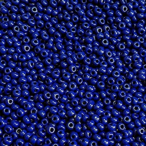 5/0 Opaque Dark Blue Czech Glass Seed Beads 20 Grams (5CS27)